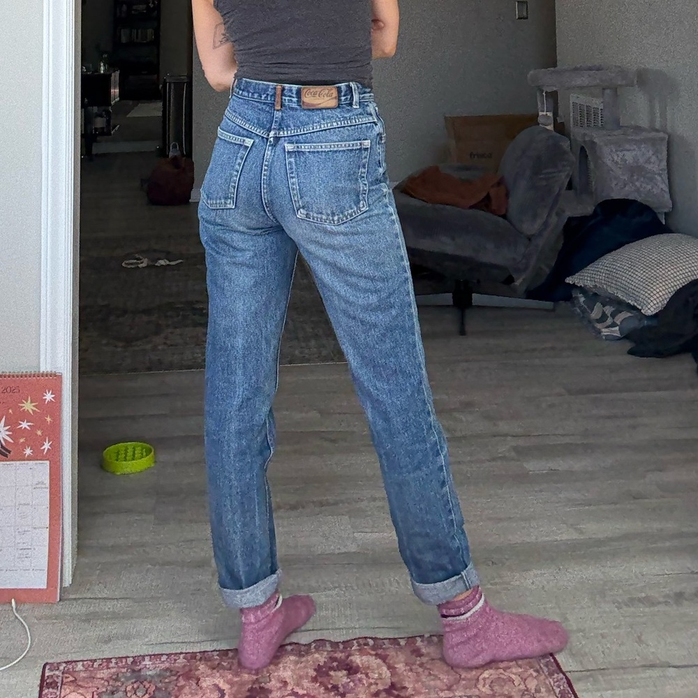 Vintage Coca Cola Blue Denim with Red Logo
